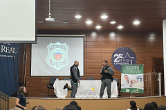 K9 da Polícia Penal é tema de aula inaugural de medicina veterinária em Guarapuava