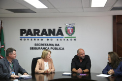 Secretário Hudson recebe deputada estadual Márcia Huçulak e prefeita de Pinhais Rosa Maria