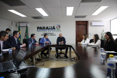 Secretário Hudson se reúne com deputada estadual Mabel Canto e deputado estadual Alexandre Amaro