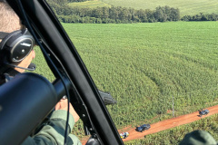 Com uso de helicóptero, Polícia Militar recupera caminhão roubado no Oeste do Estado