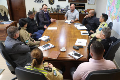 Secretário Hudson recebe o prefeito de Rio Negro, Alessandro Cristian Von Linsingen