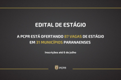 PCPR oferta 87 vagas de estágio em 31 municípios paranaenses