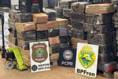 Operação da PMPR, PCPR e PF apreende carga de maconha avaliada em R$ 5,1 milhões