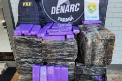 Ação integrada: PCPR, PMPR e PRF interceptam veículo com 468 quilos de maconha no Oeste