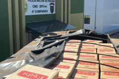 PMPR apreende R$ 1,2 milhão em cigarros contrabandeados no Oeste do Estado