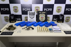 PCPR, PMPR e GCM localizam depósito de drogas, armas e munições em Ponta Grossa