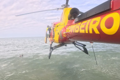 Após treinamento, helicóptero do Corpo de Bombeiros já está de prontidão no Litoral