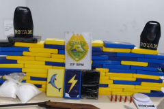 PMPR apreende 83 quilos de cocaína e detém duas pessoas em Quitandinha