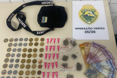 PMPR apreende drogas durante patrulhamento em Matinhos