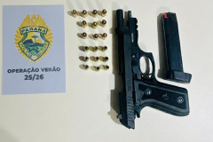 PMPR prende homem por porte ilegal de arma de fogo em Pontal do Paraná