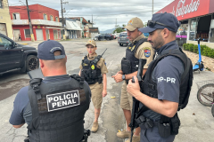 Polícia Penal e PMPR cumprem mandado de prisão em Pontal do Paraná