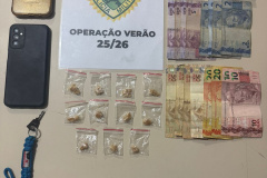 PMPR recupera motocicleta furtada e apreende entorpecentes em Pontal do Paraná