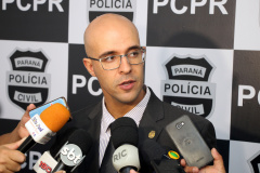 São José dos Pinhais, 06 de novembro de 2019. Apresentação de preso na Delegacia de Polícia Civil de São José dos Pinhais. Foto: Delegado Michel Teixeira de Carvalho.