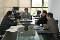 Assessor Ismael, Secretário da Segurança, Reinaldo de Almeida Cesar, Dep. Hermas Brandão Júnior, Assessor Adriano Coral