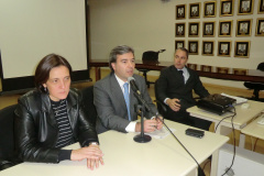 Secretária da Justiça Maria Tereza Uille Gomes, Secretário da Segurança Pública Reinaldo de Almeida Cesar e Delegado Geral da Polícia Civil Marcus Vinicius Michelotto