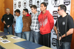 Danilo, Severino e os receptadores, Michel Silva e Michel Eberti.