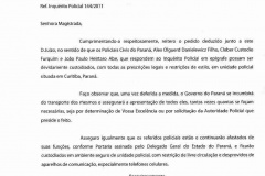 Ofício enviado a Justiça gaúcha, nesta quinta-feira (29), pelo secretário da Segurança Pública do Paraná, Reinaldo de Almeida Cesar