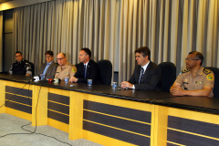 Curitiba, 01 de Março de 2016, Entrevista coletiva Sesp, Bope, Policia Cival no Auditorio QG,Major Cesar, Delegado Caricati, Coronel Tortato, Secretario Wagner Mesquita, Dlegado Geral Policia Civil e Coronel Arildo,Fotos: Cabo Valdemir da Luz.