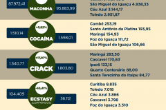 Em 2015, polícia tirou de circulação 100 toneladas de drogas


