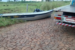 PM recupera barco e objetos furtados em Nova Prata do Iguaçu