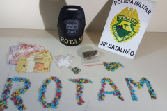 Polícia Militar apreende 352 comprimidos de ecstasy em Curitiba