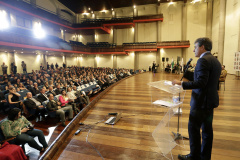 O governador Beto Richa participa da solenidade de formatura do Curso de Formação Técnico-Profissional de Escrivães de Polícia. Participaram da solenidade: secretário de Segurança Wagner Mesquita, Delegado Geral da Polícia Civil, Julio Cezar Reis e demais autoridades.Curitiba, 30-09-16.Foto: Arnaldo Alves / ANPr.