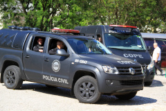 Operação Impacto. Saida da praça Rui Barbosa, em Cuiritba com a utilização de novas viaturas, entregue pela Secretaria de Segurança Pública do Estado do Paraná.