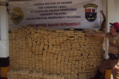 Carro com mais de 600 quilos de maconha é apreendido pela PM no Noroeste do estado