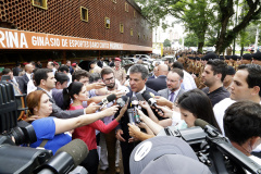 Governador Beto Richa acompanhado pelo secretário de segurança pública, Wagner Mesquita e demais autoridades, participa da formatura da turma do curso de formação de soldados PM/BM 2016/2017.Londrina, 10/01/2017Foto: Júlio Cesar Souza / ANPr