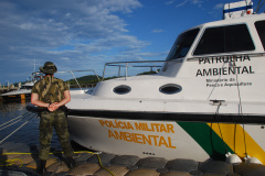 Equipe do Batalhão Ambiental da PM apreende 500 metros de rede em Guaratuba
