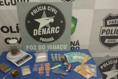 Homem é preso com drogas avaliadas em R$ 13 mil em Medianeira

