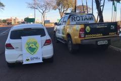 No Oeste do estado, BPRv recupera veículo roubado em Santa Catarina há dois anos

