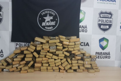 Homem é preso com cem quilos de maconha no porta-malas de carro roubado

