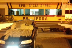 BPRv apreende mais de 53 quilos de maconha dentro de veículo no Noroeste do estado

