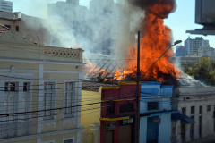 Curitiba , 04 de Setembro de 2017. Incendio de Edificação na Avenida Marechal Floriano Peixoto.