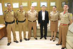 Curitiba. 18 de outubro de 2017 - Secretário de segurança pública nacional visita comandante geral da PMPR.