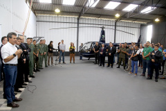 O governador Beto Richa inaugurou nesta quarta feira (22) o hangar que abriga a aeronave da Polícia Civil, no aeroporto Bacacheri. Curitiba,22/11/2017 Foto:Jaelson Lucas / ANPr