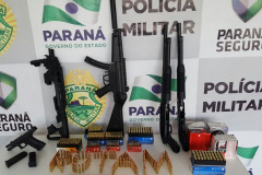 Carga de maconha é interceptada pela PM no Noroeste do PR; mais de 2 mil munições são apreendidas
