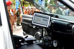 Projeto piloto inédito busca implantar reconhecimento biométrico com tecnologia embarcada nas viaturas da PM do Paraná até o final do ano que vem.Matinhos, 27/12/2017Foto: Sd André Gonçalves