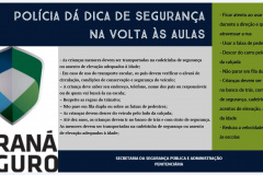 Polícia dá dica de segurança na volta às aulas 