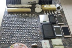 Polícia Militar e Polícia Civil apreendem 361 pedras de crack no município de Cidade Gaúcha