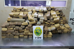 Polícia Militar apreende 268 quilos de maconha e oito veículos em ações distintas no Norte do estado
