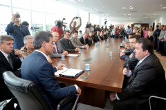 O governador Beto Richa anunciou nesta quarta feira (7) concurso para Polícia Civil e nomeia delegados e agentes. Curitiba,07/03/2018 Foto:Jaelson Lucas / ANPr