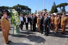 A governadora Cida Borghetti durante a  Solenidade Alusiva ao Patrono das Polícias Militares e Civis do Brasil neste sábado(21) na Academia Guatupê - Curitiba/Pr, 21.04.2018 - Foto Jonas Oliveira/Governadoria
