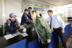 A governadora Cida Borghetti visitou nesta quarta-feira(20) a Operação Integração que acontece em áreas de fronteira em diversos Estados. A visita da governadora foi na praça de pedágio da BR 277, em São Miguel do Iguaçu.  Foz do Iguaçú/PR, 20.06.2018 ? Foto Jonas Oliveira/Governadoria