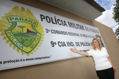 A região Noroeste do Paraná conta com mais uma unidade da Polícia Militar para atender a comunidade local. A governadora Cida Borghetti instalou nesta sexta-feira (30) a 9ª Companhia Independente da PM, com sede na cidade de Colorado. A estrutura vai atender 13 municípios da região. Colorado,30/11/2018 Foto:Jaelson Lucas / ANPr