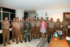 A governadora Cida Borghetti assinou nesta sexta-feira (21) o decreto que eleva o posto de 97 oficiais, entre eles três coronéis para o Corpo de Bombeiros. Esta é a ultima Comissão de Promoção de Oficiais do ano.  -  Curitiba, 21/12/2018  -  Foto: Orlando Kissner/ANPr