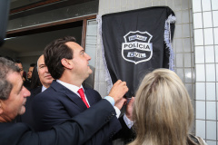 O governador Carlos Massa Ratinho Junior inaugura nesta terça-feira (19), a nova sede da Delegacia da Mulher e do Adolescente de São José dos Pinhais, na Região Metropolitana de Curitiba.  Curitiba, 19/02/2019 -  Foto: Geraldo Bubniak/ANPr
