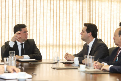 Governador Carlos Massa Ratinho Junior durante encontro com o ministro da Justiça e Segurança Pública, Sérgio Moro  -  Brasília, 26/03/2019  -  Foto: Rodrigo Félix Leal/ANPr