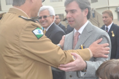 Coronel Marcos Teodoro Scheremeta e secretário Reinaldo de Almeida Cesar